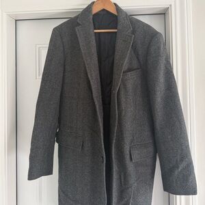 I. Crew herringbone topcoat.  Size 40S